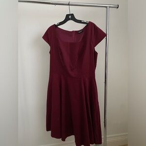 Pukavt Burgundy Midi Size XL Dress New #Lux-G